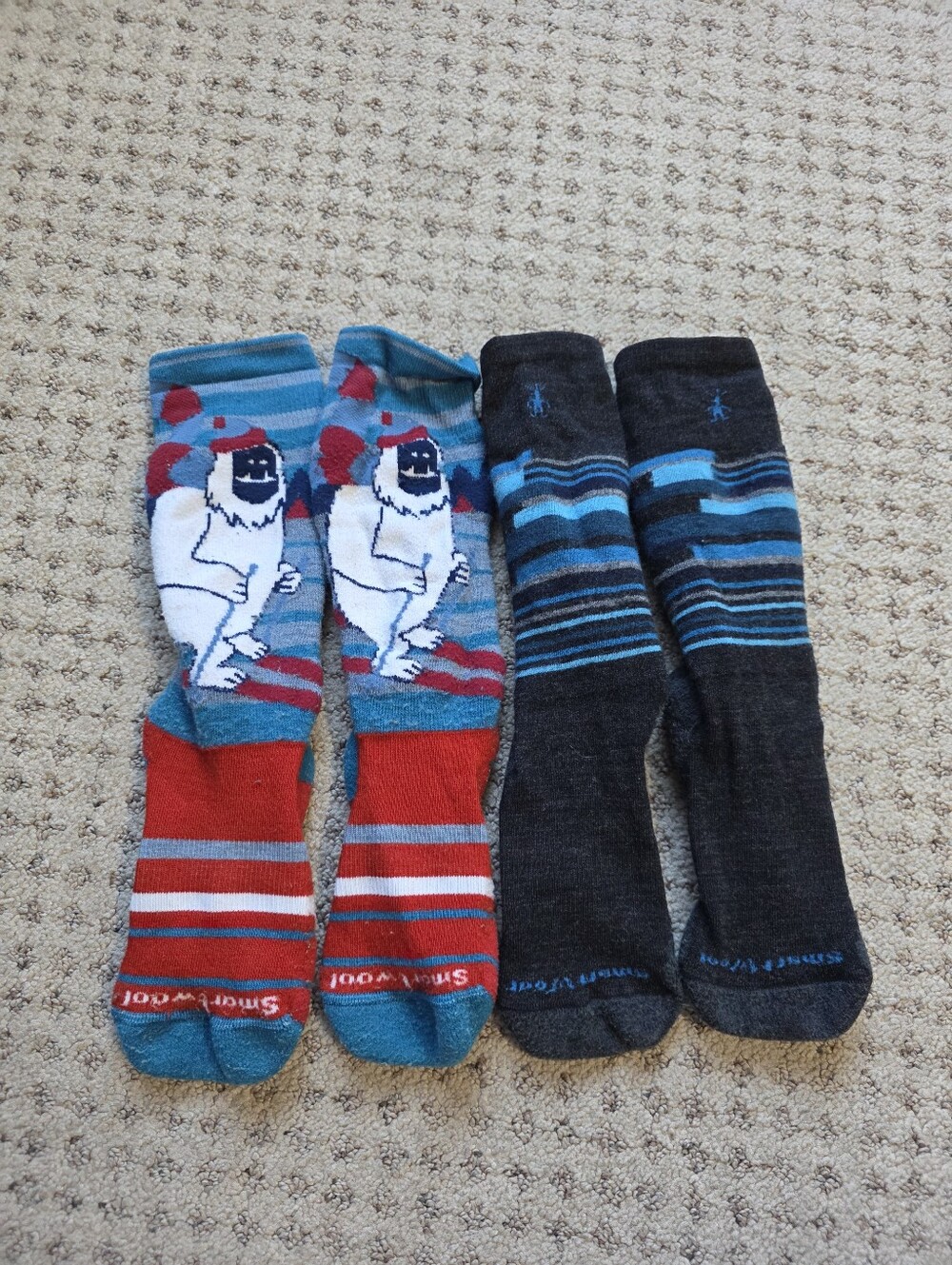 Smartwool Kids Large Washed Socks -2-Pair Pictured